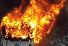 बस में लगी आग,चालक ने दिखाई समझदारी बचाई 37 जानें