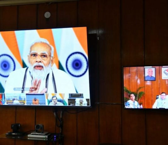 प्रधानमंत्री नरेन्द्र मोदी ने कोविड-19 के दृष्टिगत सभी राज्यों के मुख्यमंत्रियों के साथ की वर्चुअल बैठक