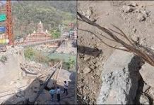 लक्ष्मण झूले पुल की अचानक सपोर्टिंग तार टूटने से राहगीरों में हड़कंप