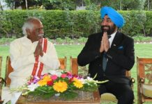 राज्यपाल लेफ्टिनेंट जनरल गुरमीत सिंह(से नि) से, हरियाणा के राज्यपाल ने की भेंट