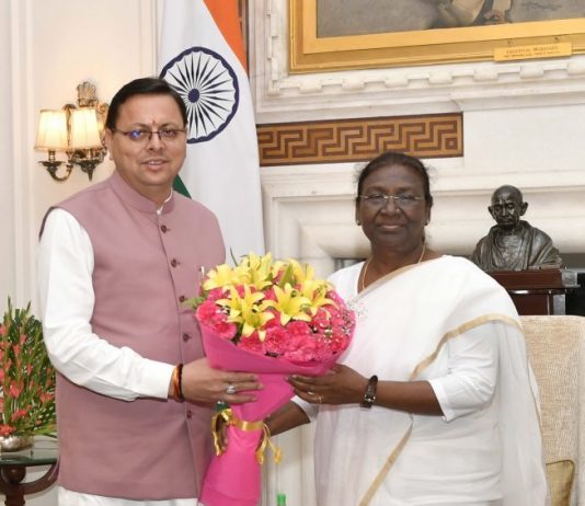 सीएम धामी ने राष्ट्रपति द्रौपदी मुर्मू से की मुलाकात