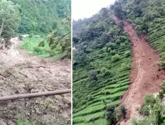 श्रीनगर के दो गांव में बादल फटने से भारी नुकसान