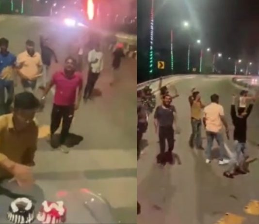 एलिवेटेड रोड पर युवकों के हुड़दंग का वीडियो वायरल, युवकों की पहचान में जुटी पुलिस