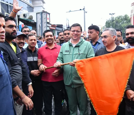 सीएम धामी ने अपने जन्म दिवस पर संकल्प दौड़ का किया फ्लैग ऑफ, जन सहयोग के लिए जताया आभार