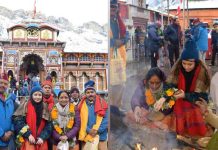 बर्फबारी के बीच बद्रीनाथ धाम पहुंची विधानसभा अध्यक्ष