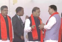 भूपेन्द्र पटेल के शपथ ग्रहण समारोह में सीएम धामी हुए शामिल