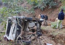 गहरी खाई में गिरी कार, चार की हुई मौत