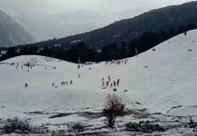 बर्फबारी ना होने के कारण औली नेशनल स्कीइंग चैंपियनशिप हुई रद्द