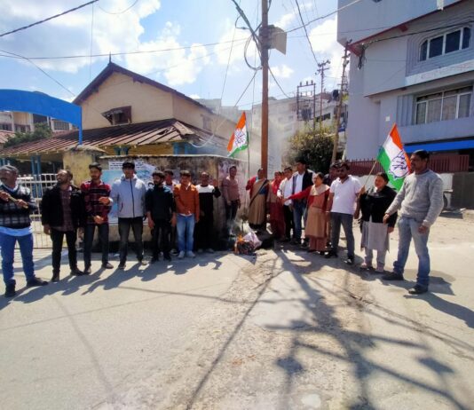 राहुल गांधी की लोकसभा सदस्यता बर्खास्तगी पर पौड़ी में कांग्रेसियों ने फूंका पीएम मोदी का पुतला, कलेक्ट्रेट के समीप किया प्रदर्शन