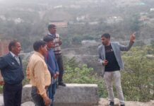 जिलाधिकारी पौड़ी देवप्रयाग में प्रस्तावित ट्राइडेंट त्रिशूल पार्क के निर्माण के लिए चिन्हित स्थलों का निरीक्षण किया