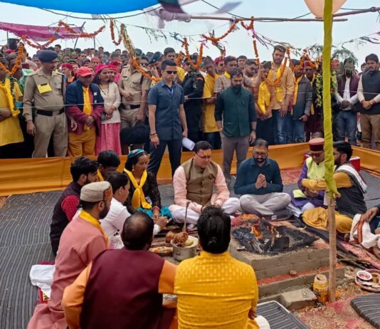 नागदेवता मूर्ति प्राण प्रतिष्ठा में सीएम धामी हुए शामिल, खुद को बताया भाग्यशाली