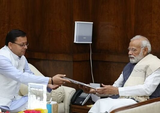 सीएम धामी ने प्रधानमंत्री नरेन्द्र मोदी से की मुलाकात