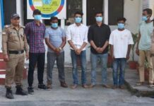 शराब पीकर हुडदंग मचा रहे आठ युवक गिरफ्तार