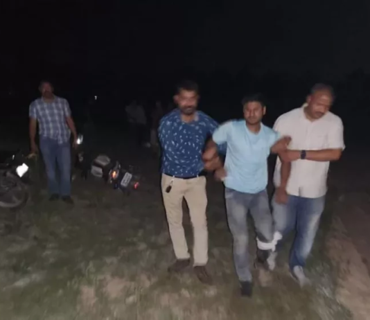 देर रात मुठभेड़ के बाद एक गौ तस्कर पकड़ा, एक फरार, सिपाही घायल