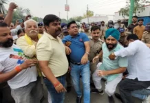 चिन्हित अतिक्रमण तोड़ने की कार्यवाही का विरोध कर रहे कांग्रेसी गिरफ्तार