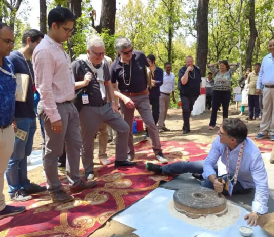 जी-20 के सदस्य देशों के 20 प्रतिनिधियों ने ऑणी गांव का भ्रमण किया