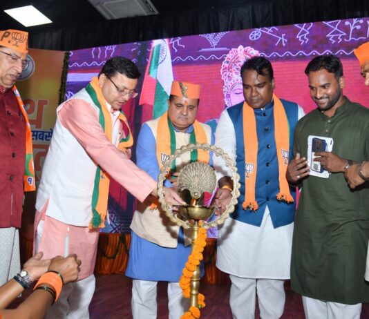 मेरा बूथ सबसे मजबूत कार्यक्रम में सीएम धामी ने किया प्रतिभाग