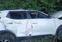 खाई में गिरी कार, पांच घायल