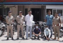 चोरी के दस दुपहिया वाहनों के साथ दो शातिर गिरफ्तार