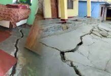 जोशीमठ: दरारो में भरने लगा बरसाती पानी, स्थानीय लोग सदमें में