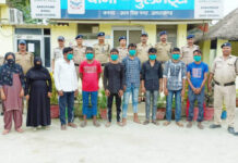 ऑपरेशन प्रहार में थाना पुलभट्टा की बडी कार्रवाई, 2 महिलाओं समेत 9 वारंटी गिरफ्तार