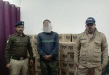 73 पेटी अवैध अंग्रेजी शराब की पकड़ी, एक गिरफ्तार