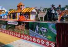 राज्य स्थापना दिवस पर प्रदर्शित की गई केदारखण्ड से मानसखण्ड झांकी