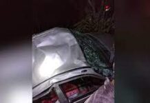 यमुनोत्री हाईव पर कार खाई में गिरी