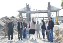 सैन्यधाम के निर्माण कार्यो का काबीना मंत्री ने किया स्थलीय निरीक्षण