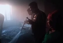 चाय बनाते हुए महिला की साड़ी में लगी आग