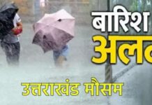 प्रदेश में तेज गर्जन के साथ बारिश और ओलावृष्टि की संभावना, येलो अलर्ट जारी