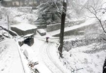 हिमाचल में बर्फबारी से थम गई जिंदगी, सडक़ें बंद, पीडब्ल्यूडी ने सभाला मोर्चा