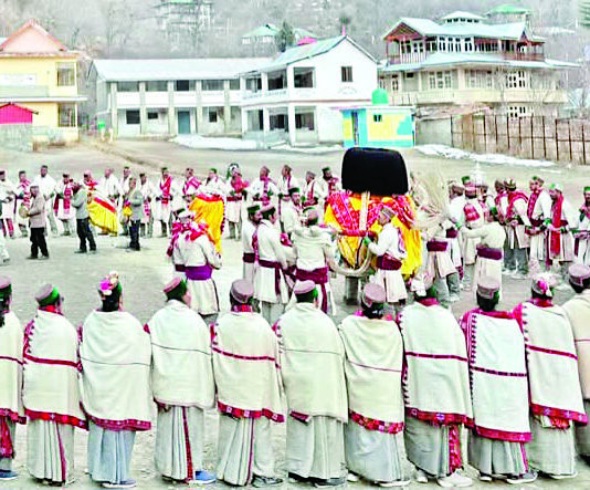 हिमाचल के किन्नौर जिला के ऐतिहासिक गांव ठंगी में माघ मेले की धूम