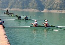 राष्ट्रीय खेल: टिहरी झील कोटी में रोइंग प्रतियोगिताएं शुरू