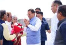 श्री गुरु राम राय विश्वविद्यालय की ओर से सीएम धामी का जोरदार स्वागत