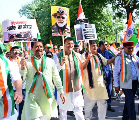 मुख्यमंत्री पुष्कर सिंह धामी के नेतृत्व में “तिरंगा शौर्य सम्मान यात्रा” का किया गया भव्य आयोजन
