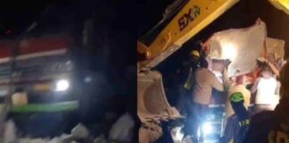 Devprayag News: तोताघाटी में पहाड़ी से गिरे विशाल बोल्डर की चपेट में आया ट्रक, चालक की मौके पर मौत