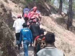 Chamoli News: सड़क न होने से बीमार महिला को डंडी में 5 किमी पैदल ले गए ग्रामीण, चार साल बाद भी नहीं बनी स्वीकृत सड़क