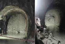 रुद्रप्रयाग में कर्णप्रयाग रेलवे सुरंग में धंसी मिट्टी, पानी के साथ आया मलबा; टनल बंद, दो दिन में स्पष्ट होगी स्थिति