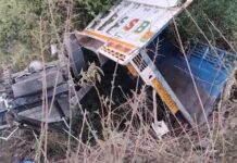 टिहरी हादसा: घुत्तू के पास खाई में गिरा पिकअप वाहन, चालक की मौत, SDRF ने घायल को बचाया