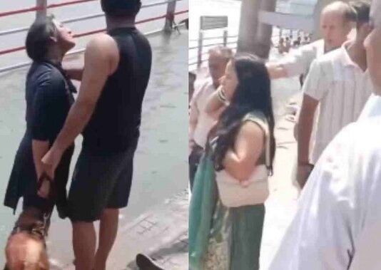 हरिद्वार में गंगा की मर्यादा भंग: कुत्ते को नहलाने पर बवाल, युवकों द्वारा मछलियां मारने से आक्रोश