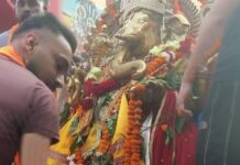 250 किलो पीतल की प्रतिमा का हरिद्वार में हुआ सांकेतिक विसर्जन